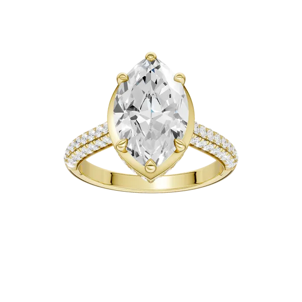 Hidden Halo Dome Shank Engagement Ring (MRQ,ROUND)/2CT, 2.50CTW Hart's Jewelers Grants Pass, OR