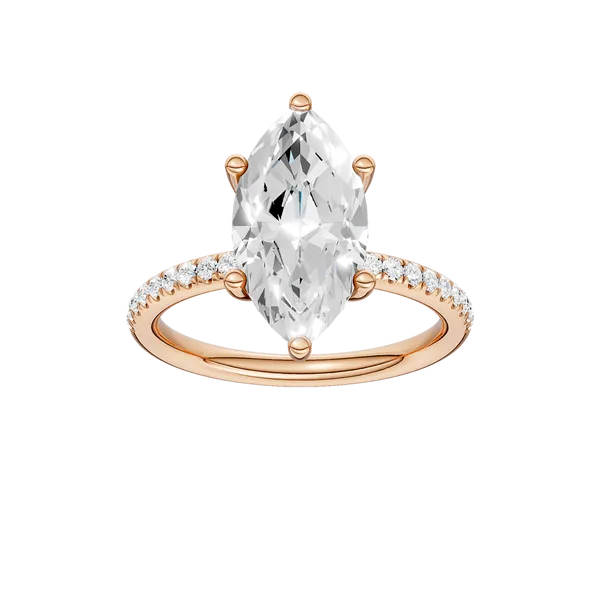 HIDDEN HALO ENGAGEMENT RING (MRQ)/2.5CT, 2.75CTW Valentine's Fine Jewelry Dallas, PA
