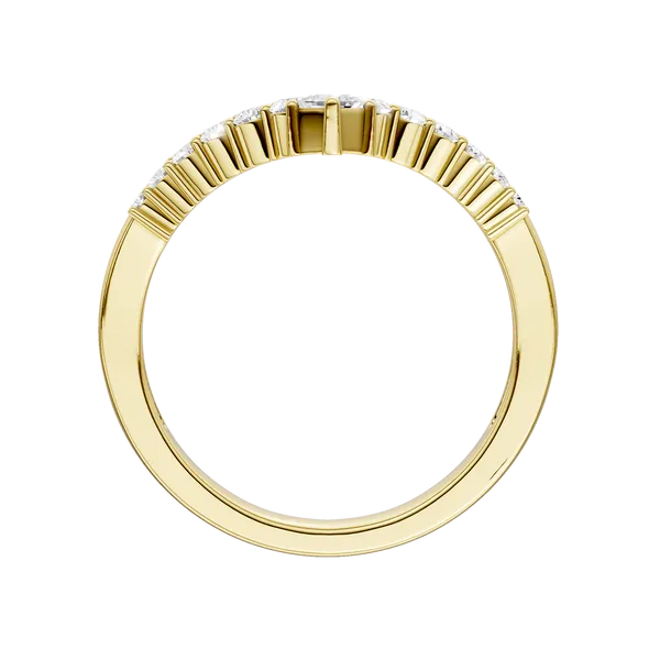 Diamond Milgrain Chevron Band (PRINCESS,ROUND)/0.25CTW Image 4 Hart's Jewelers Grants Pass, OR