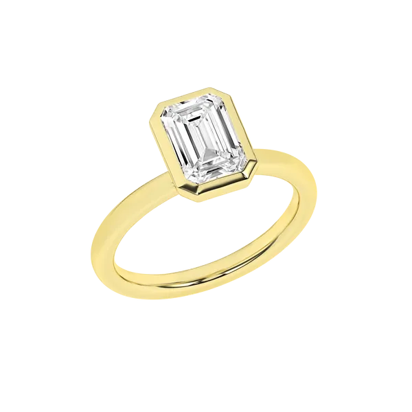 Bezel-Set Solitaire Ring (Emerald)2Ctw Image 2 Banks Jewelers Burnsville, NC