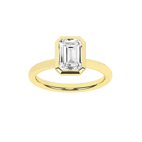 Bezel-Set Solitaire Ring (Emerald)2Ctw Image 5 Banks Jewelers Burnsville, NC