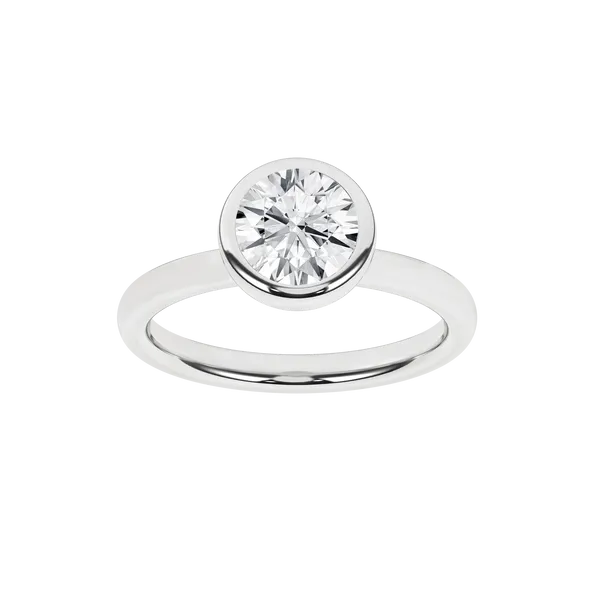 Bezel-Set Solitaire Ring (Round)1.5Ctw Banks Jewelers Burnsville, NC