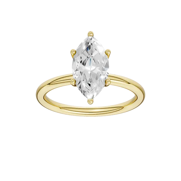 HIDDEN HALO PLAIN SHANK ENGAGEMENT RING (MRQ)/1.5CT, 1.58CTW Valentine's Fine Jewelry Dallas, PA