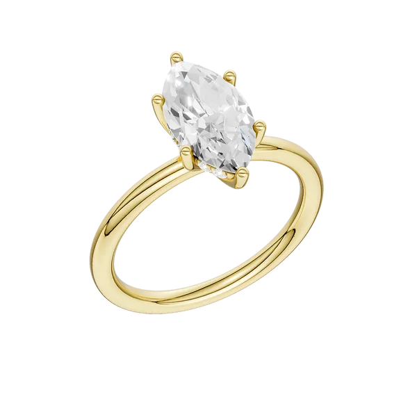 HIDDEN HALO PLAIN SHANK ENGAGEMENT RING (MRQ)/1.5CT, 1.58CTW Image 2 Valentine's Fine Jewelry Dallas, PA