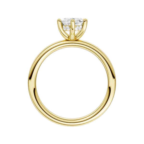 HIDDEN HALO PLAIN SHANK ENGAGEMENT RING (MRQ)/1.5CT, 1.58CTW Image 4 Valentine's Fine Jewelry Dallas, PA