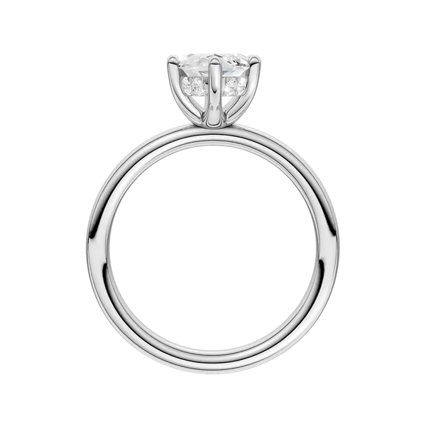 HIDDEN HALO PLAIN SHANK ENGAGEMENT RING (MRQ)/2CT, 2.08CTW Image 4 Banks Jewelers Burnsville, NC
