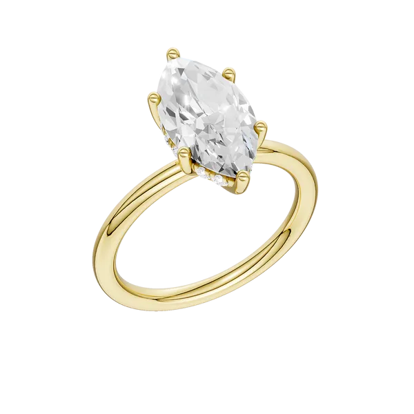 HIDDEN HALO PLAIN SHANK ENGAGEMENT RING (MRQ)/2CT, 2.08CTW Image 2 Cellini Design Jewelers Orange, CT