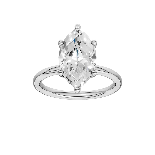 HIDDEN HALO PLAIN SHANK ENGAGEMENT RING (MRQ)/2.5CT, 2.6CTW Cellini Design Jewelers Orange, CT