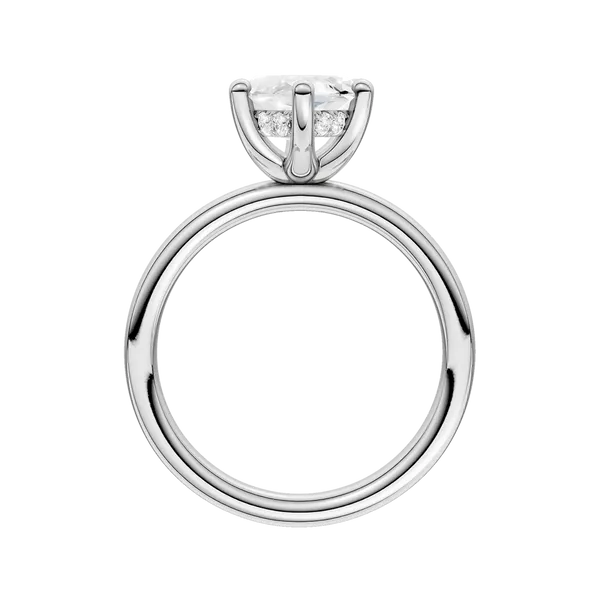 HIDDEN HALO PLAIN SHANK ENGAGEMENT RING (MRQ)/2.5CT, 2.6CTW Image 4 Cellini Design Jewelers Orange, CT