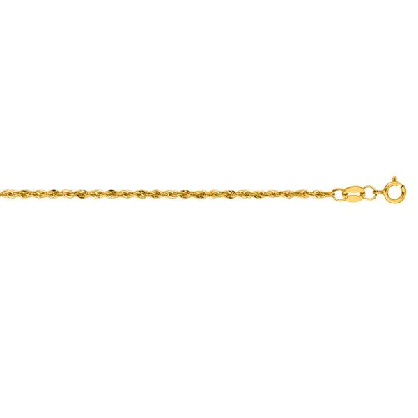 10K Gold 1.5mm Diamond Cut Lite Rope Chain  Tennies Jewelry Appleton, WI