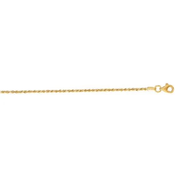 10K Gold 1.6mm Solid Diamond Cut Royal Rope Chain Alan Miller Jewelers Oregon, OH