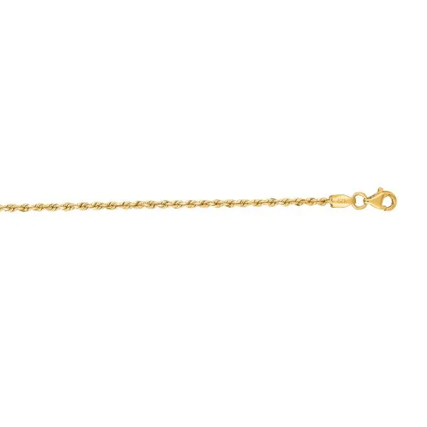 10K Gold 1.8mm Solid Diamond Cut Royal Rope Chain Tennies Jewelry Appleton, WI