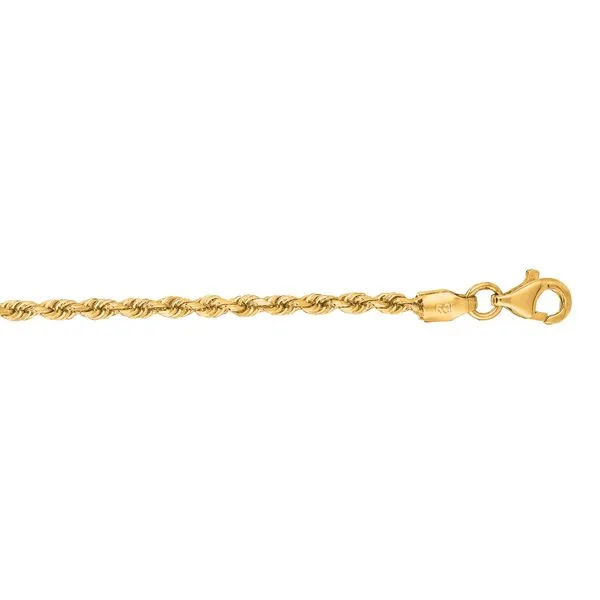 10K Gold 2mm Solid Diamond Cut Royal Rope Chain Tennies Jewelry Appleton, WI