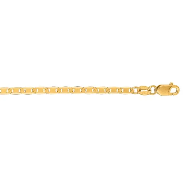10K Gold 2.3mm Mariner Chain  Alan Miller Jewelers Oregon, OH