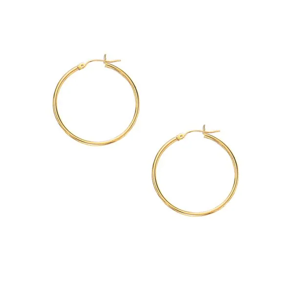 10K Gold 2x30mm Hoop Earring Tennies Jewelry Appleton, WI