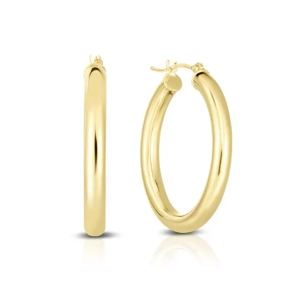 10K Gold 3x25mm Hoop Earring Tennies Jewelry Appleton, WI