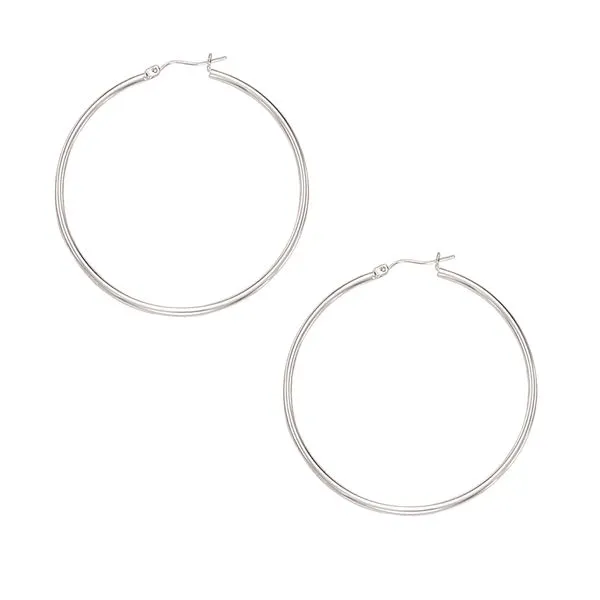 10K Gold 2x50mm Hoop Earring Tennies Jewelry Appleton, WI