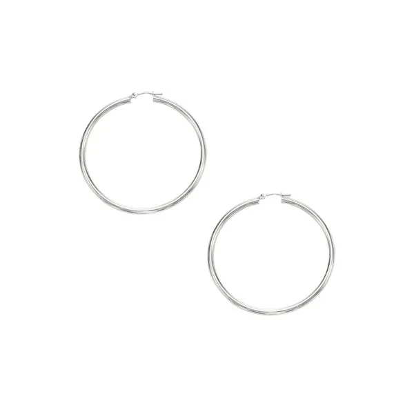 10K Gold 2x40mm Hoop Earring Tennies Jewelry Appleton, WI