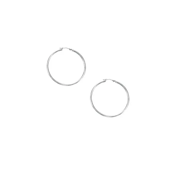 10K Gold 1.5x30mm Hoop Earring Thomas A. Davis Jewelers Holland, MI