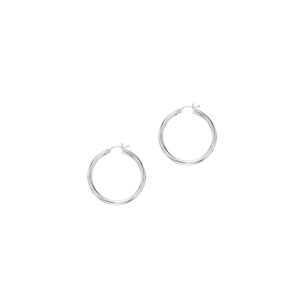 10K Gold 2x25mm Hoop Earring Tennies Jewelry Appleton, WI