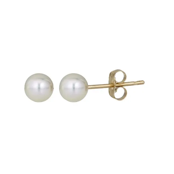 14K Gold 4MM Pearl Stud Earring Tennies Jewelry Appleton, WI