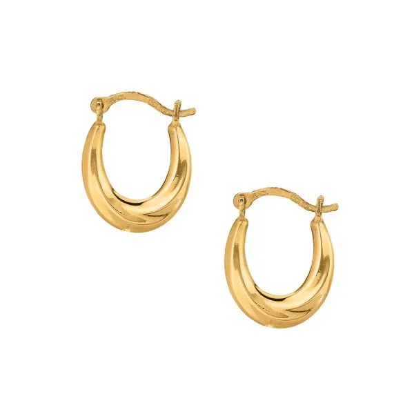 10K Gold Mini Oval Hoop Earring Tennies Jewelry Appleton, WI