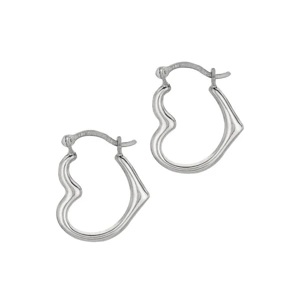10K Gold Heart Hoop Earring Tennies Jewelry Appleton, WI