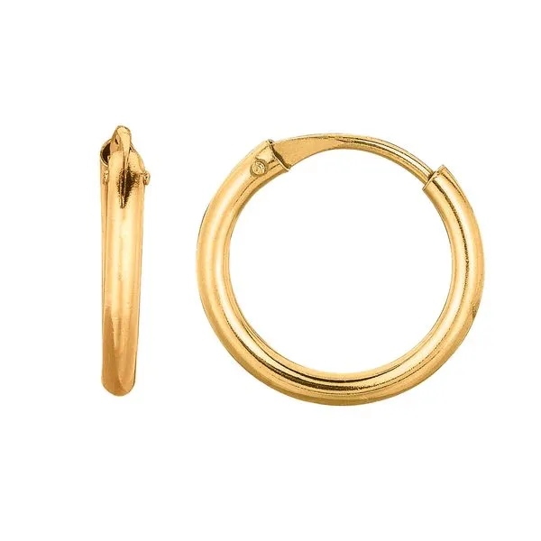 10K Gold Mini Endless Hoop Earring Tennies Jewelry Appleton, WI