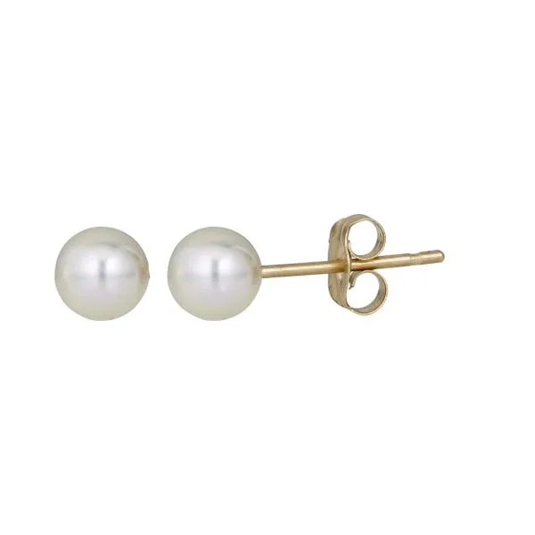 14K Gold  5MM Pearl Stud Earring Thomas A. Davis Jewelers Holland, MI