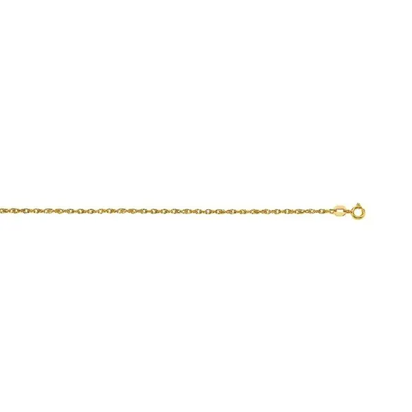 14K Gold 1.2mm Machine Rope Chain (Carded)  Tennies Jewelry Appleton, WI