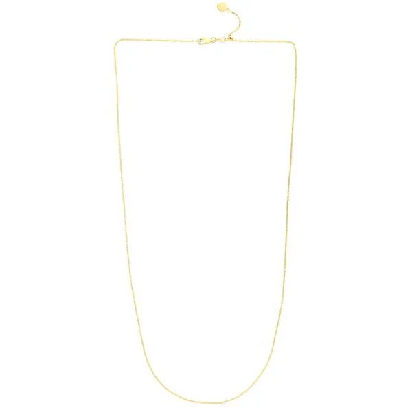 14K Gold 1.1mm Adjustable Diamond Cut Cable Chain Thomas A. Davis Jewelers Holland, MI