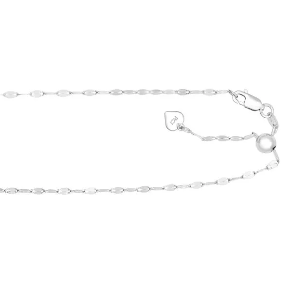 Silver 2.3mm Adjustable Mirror Chain Tennies Jewelry Appleton, WI