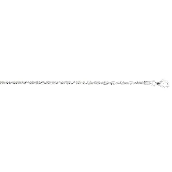 Silver Twisted Bead Anklet Alan Miller Jewelers Oregon, OH