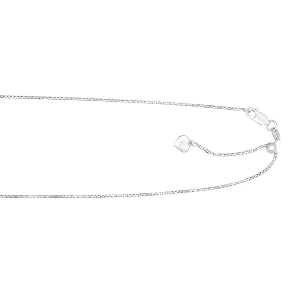 Silver 1.2mm Adjustable Round Box Chain  Thomas A. Davis Jewelers Holland, MI