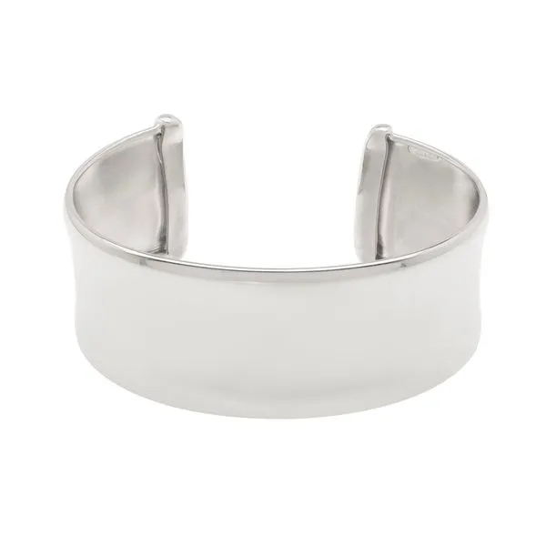 Silver Wide Sculpted Cuff Bangle Scirto's Jewelry Lockport, NY