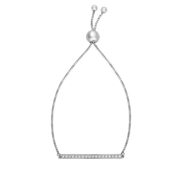 Sterling Silver CZ Bar Friendship Bracelet Thomas A. Davis Jewelers Holland, MI