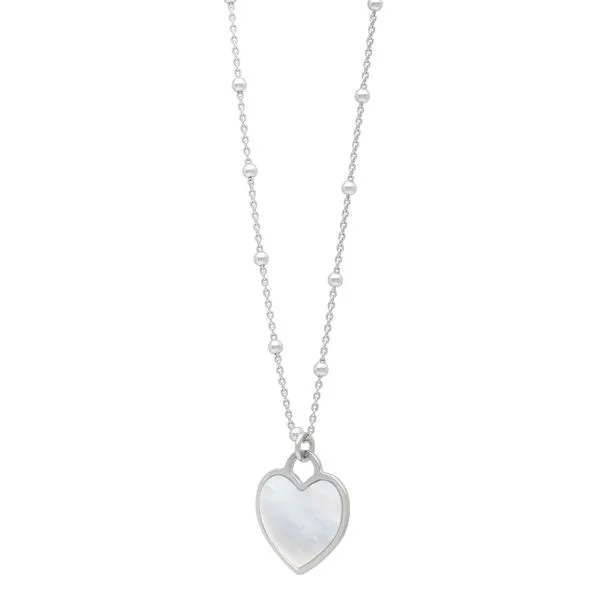 Silver & Mother of Pearl Heart Pendant Scirto's Jewelry Lockport, NY