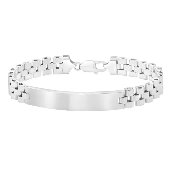 Silver Railroad ID Bracelet Scirto's Jewelry Lockport, NY