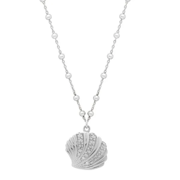 Silver Sea Shell Necklace Thomas A. Davis Jewelers Holland, MI