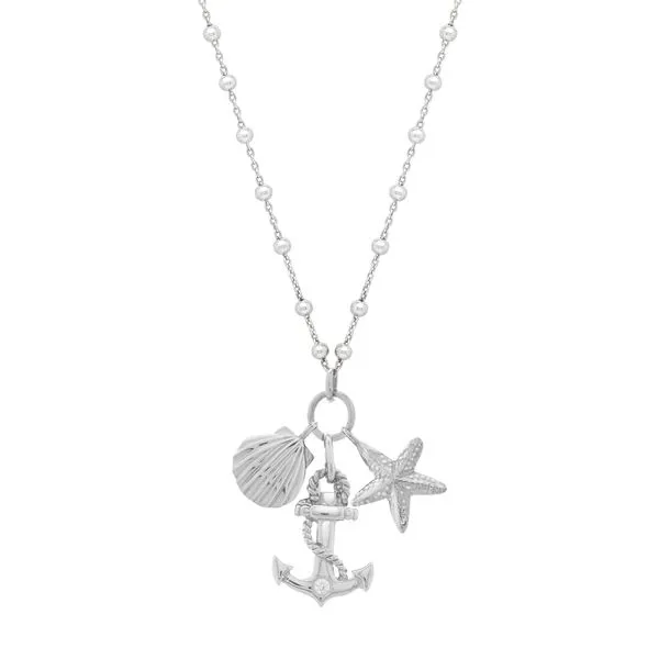 Silver Sea Life Charm Necklace Thomas A. Davis Jewelers Holland, MI