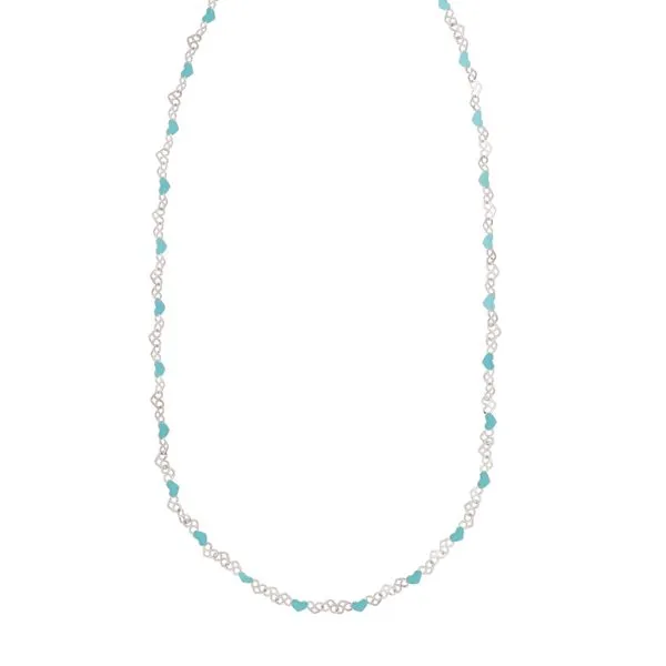Silver Enamel Hearts Chain Necklace Clater Jewelers Louisville, KY