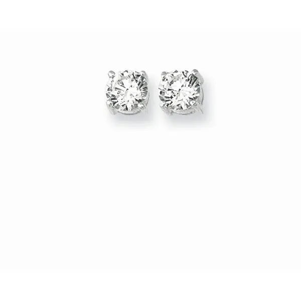 Silver 5MM Round CZ Earring Tennies Jewelry Appleton, WI
