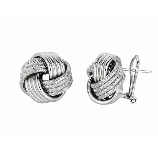 Silver Large Multirow Love Knot Earring Tennies Jewelry Appleton, WI