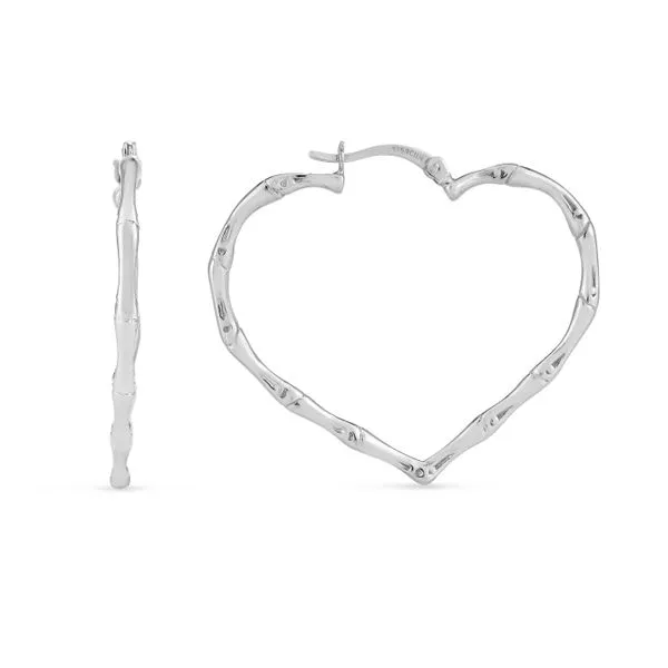 Silver Heart Bamboo Hoops Tennies Jewelry Appleton, WI