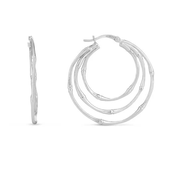 Silver Multi Row Bamboo Hoops Tennies Jewelry Appleton, WI