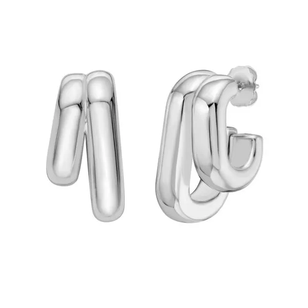Silver Biggie Smalls Paperclip Hoops Jim's Jewelers Tyler, TX