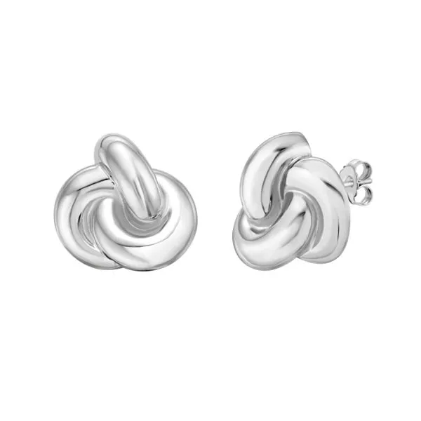 Silver Puffed Knot Earrings Tennies Jewelry Appleton, WI
