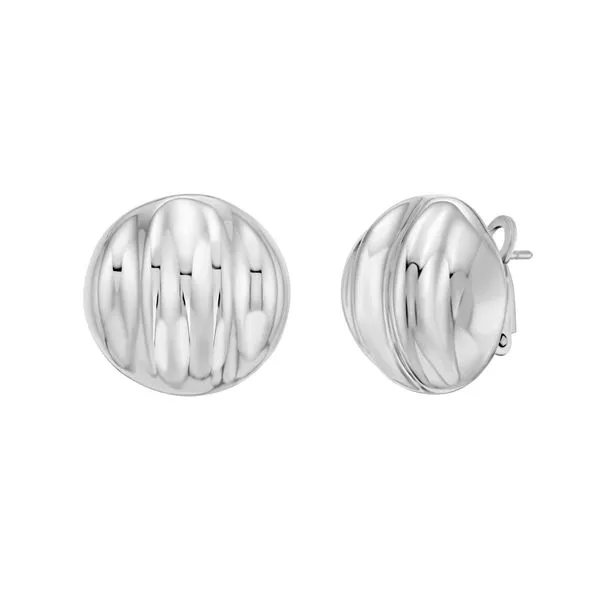 Silver Sculpted Domed Disc Studs G.G. Gems, Inc. Scottsdale, AZ