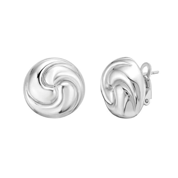 Silver Puffed Swirl Knot Earrings Tennies Jewelry Appleton, WI