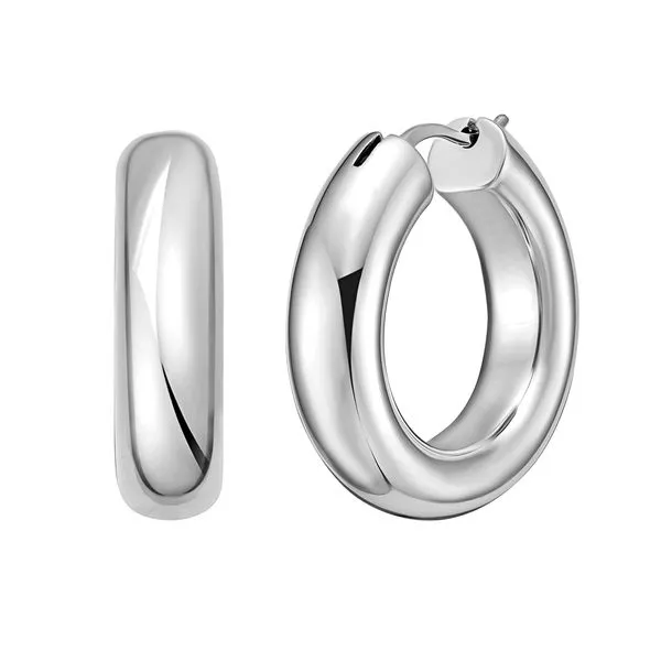Silver Round Hinged Hoops Clater Jewelers Louisville, KY